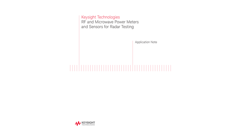 Radar Testing with RF & Microwave Power Meters and Sensors